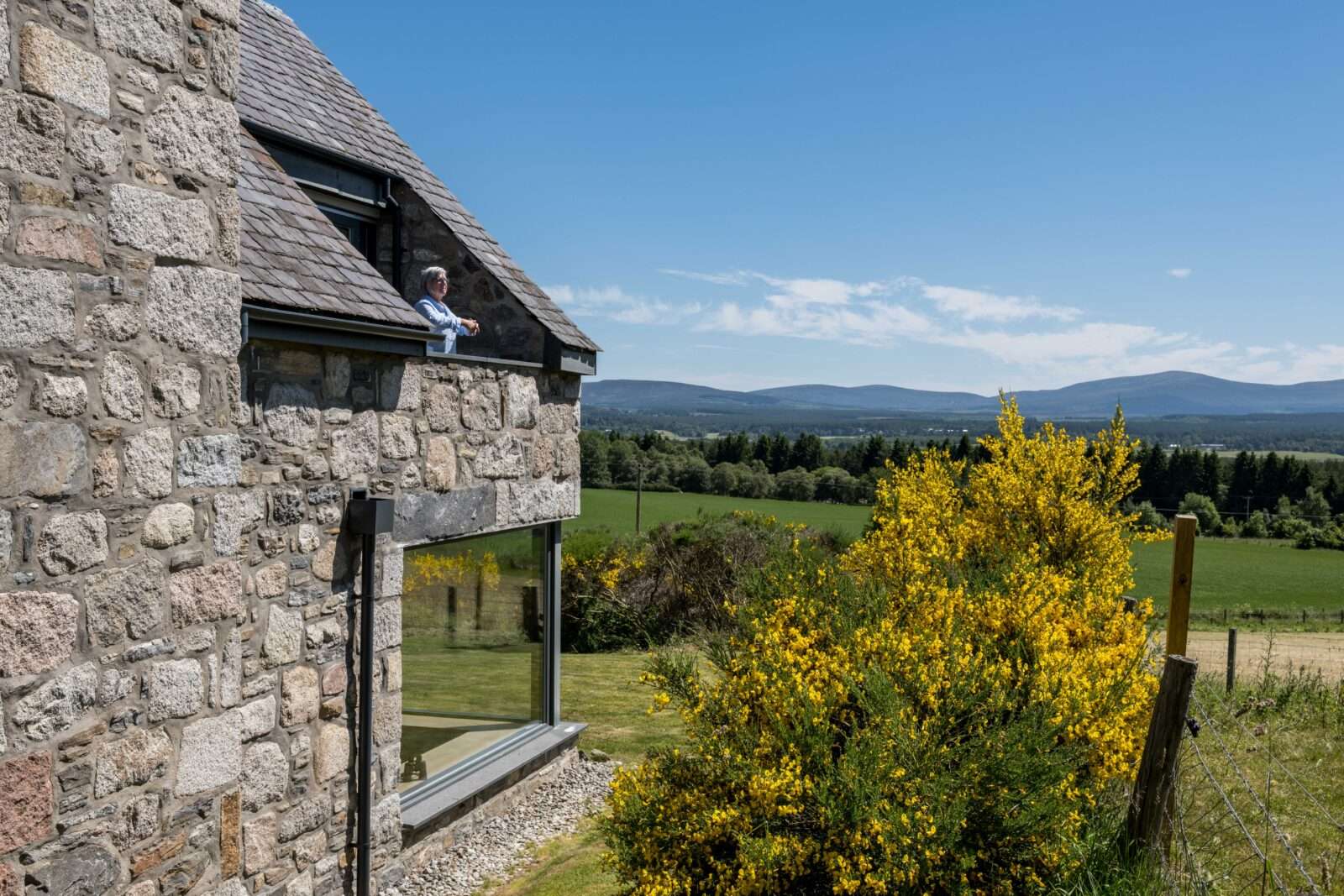 Thelma Archer on transforming a former farm building into a contemporary living space in the central Scottish Highlands with her son, architect Stuart Archer