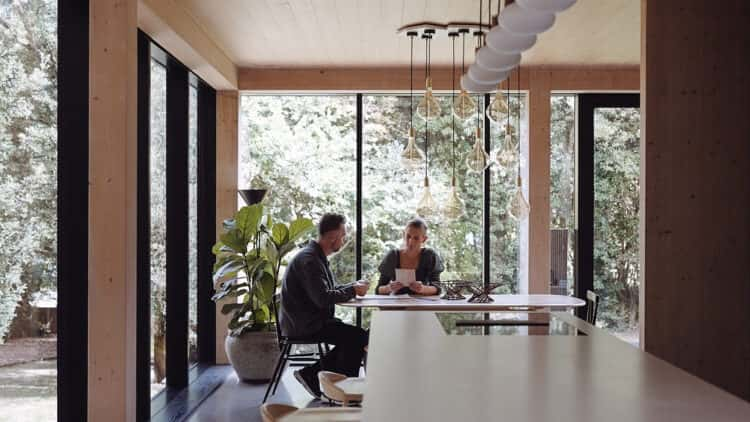 Sarah-Jane and Giles Miller on their contemporary home beneath a canopy of trees in Broadstairs, Kent