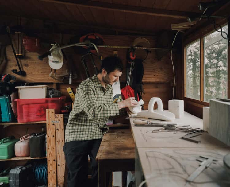 Stone sculptor Oliver Cook on the translucent beauty of alabaster at his workshop in Ashby, Leicestershire