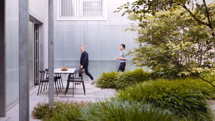 Daniel Baer and Jassim Ahmad on minimal living at their courtyard house in East Dulwich